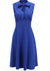 Robe Vintage Grande Taille Noeud Papillon Marine