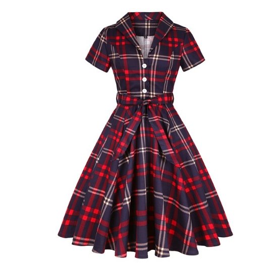 Robe Vintage Grande Taille Plaid