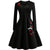 Robe Vintage Grande Taille Noire Fleurs Brodées