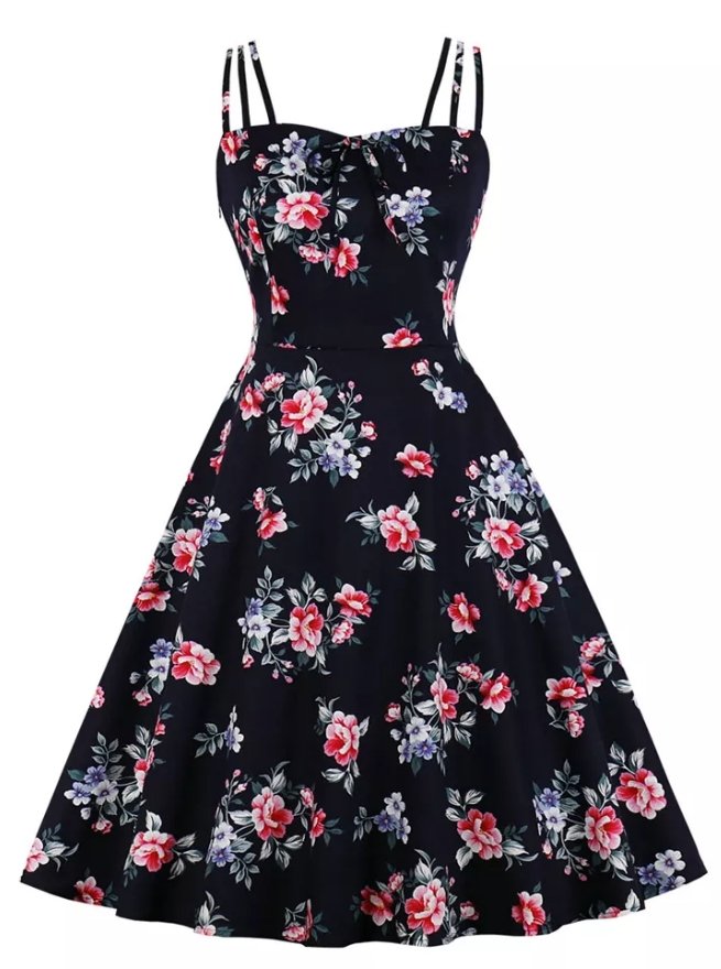 Robe Vintage Grande Taille Noire Nature