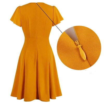 Robe Vintage Grande Taille Orange