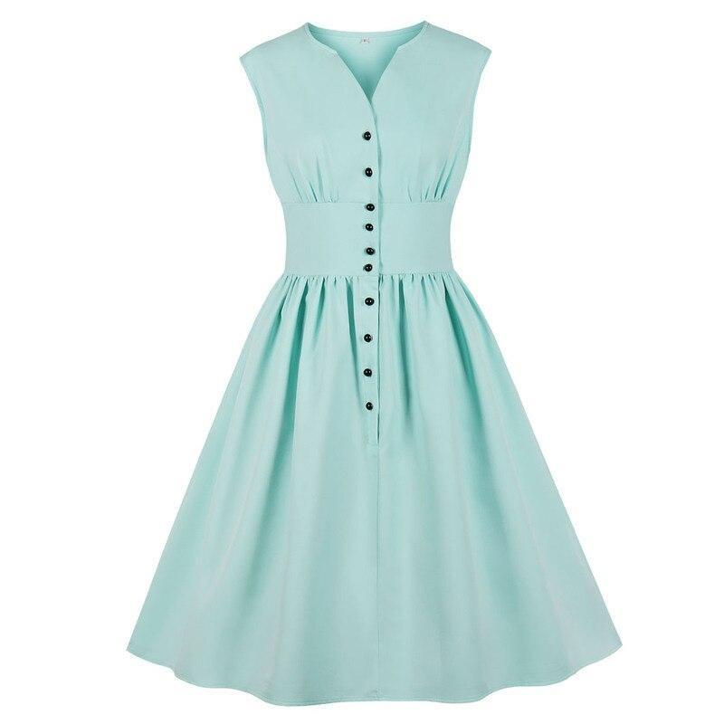 Robe Vintage Grande Taille Pastel Ciel