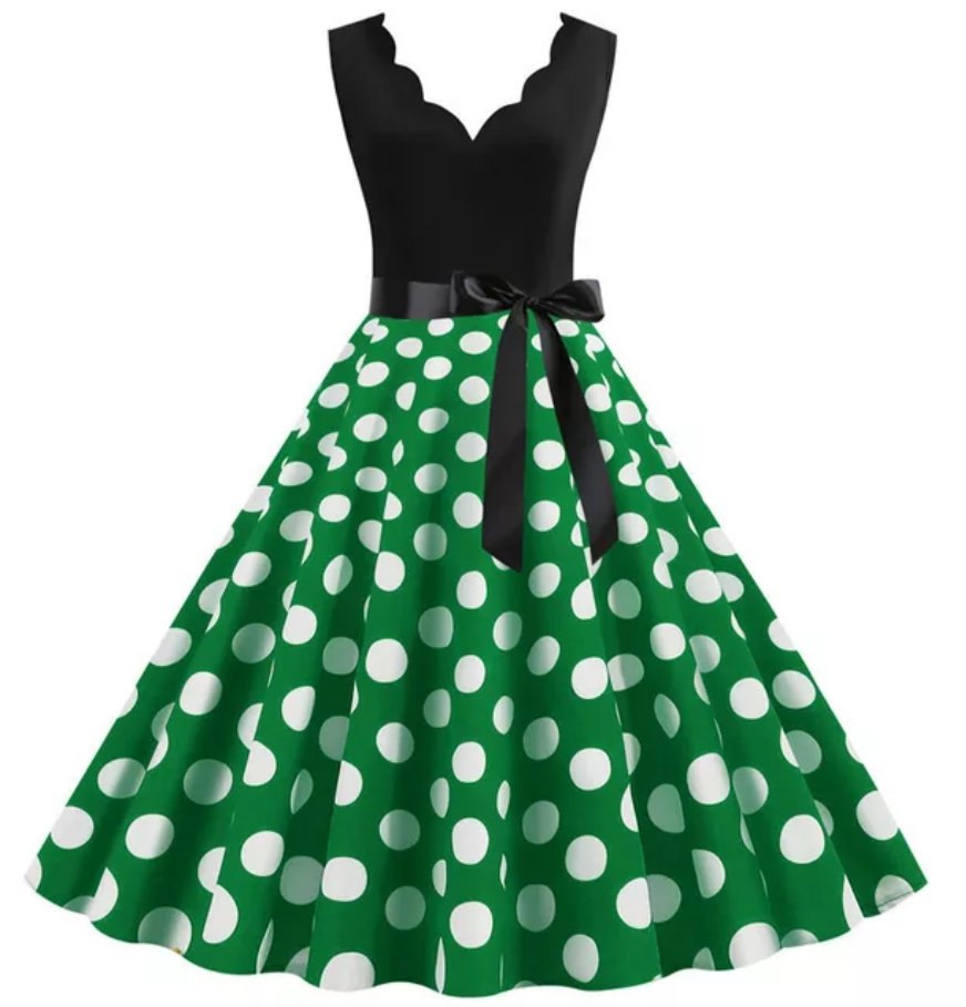 Robe Vintage Grande Taille Pois Colorés