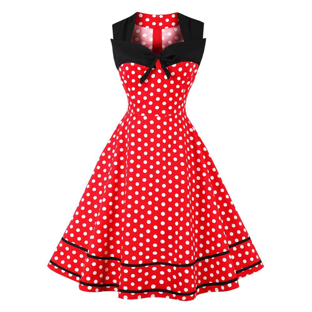 Robe Vintage Grande Taille Rétro Rouge