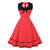 Robe Vintage Grande Taille Rétro Rouge