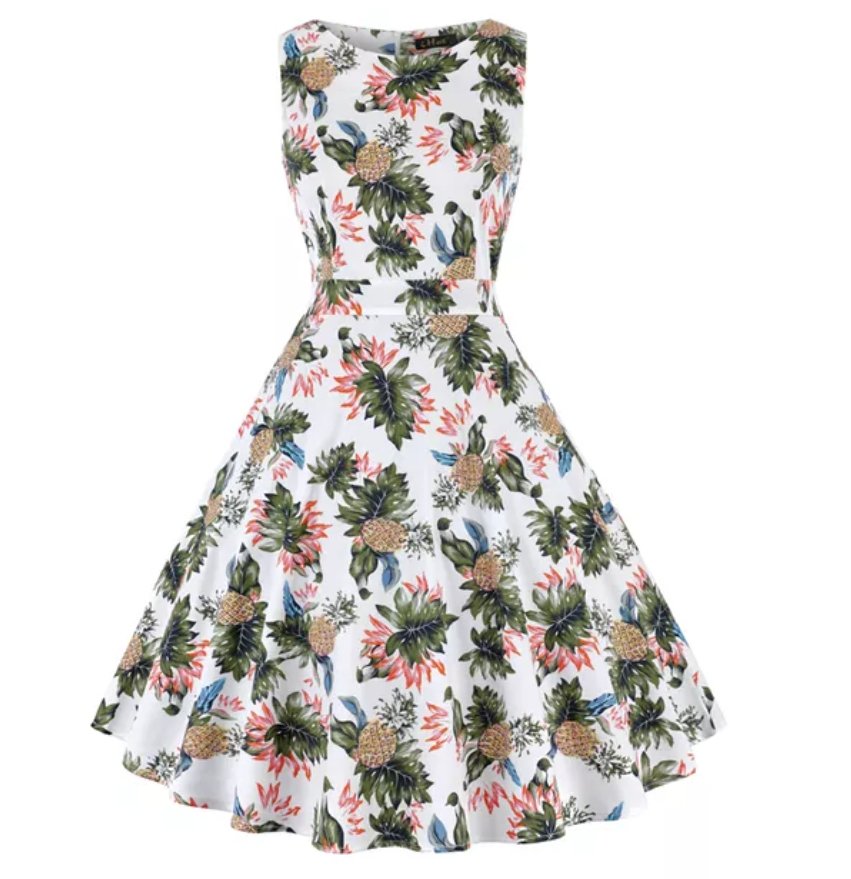 Robe Vintage Grande Taille Rockabilly Ananas