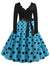 Robe Vintage Grande Taille Rockabilly Bleu pois
