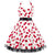 Robe Vintage Grande Taille Rockabilly Cerise