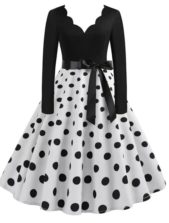 Robe Vintage Grande Taille Rockabilly Noir