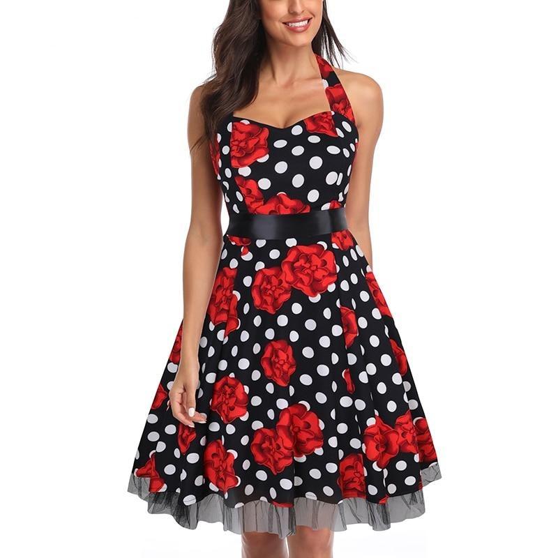 Robe vintage rouge et noir new arrivals