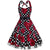 Robe Vintage Grande Taille Rockabilly Noir Roses