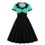 Robe Vintage Grande Taille Swing Vert Noir