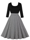 Robe Vintage Grise Carreaux