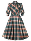 Robe Vintage Hiver Carreaux