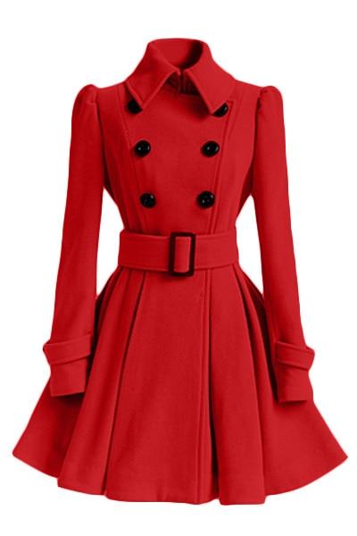 Robe Vintage Hiver Laine Rouge