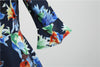 Robe Vintage Hiver Marine Fleurs