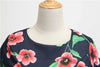 Robe Vintage Hiver Noire Coquelicots