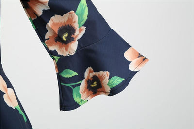 Robe Vintage Hiver Noire Fleurie