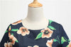 Robe Vintage Hiver Noire Fleurie