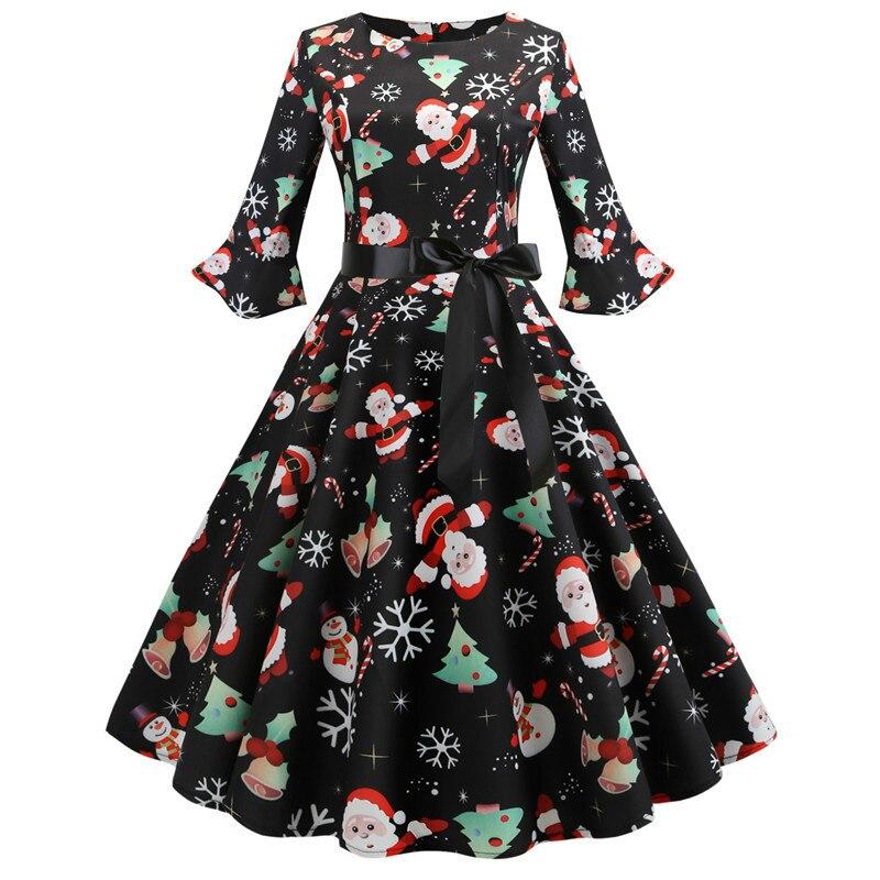 Robe Vintage Hiver Noire Noel