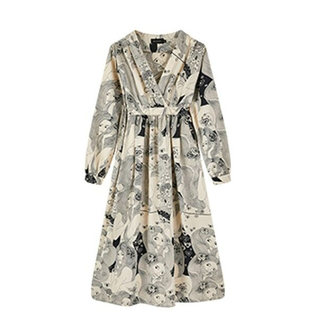 Robe Vintage Invité Mariage Gris