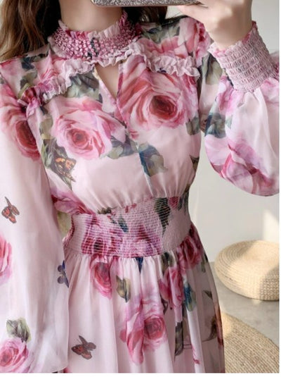 Robe Vintage Invité Mariage Rose