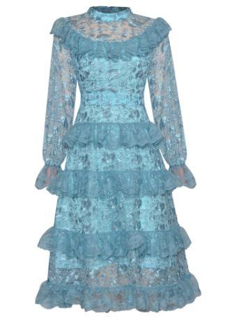 Robe Vintage Invitée Mariage Bleu