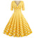 Robe Vintage Jaune Coton Pois