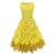 Robe Vintage Jaune Plissée