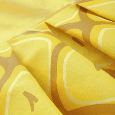 Robe Vintage Jaune Plissée