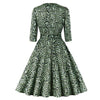 Robe Vintage Leopard Vert