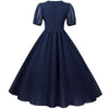 Robe Vintage Longue 50s Bleue