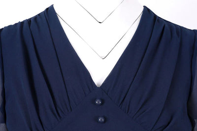Robe Vintage Longue 50s Bleue