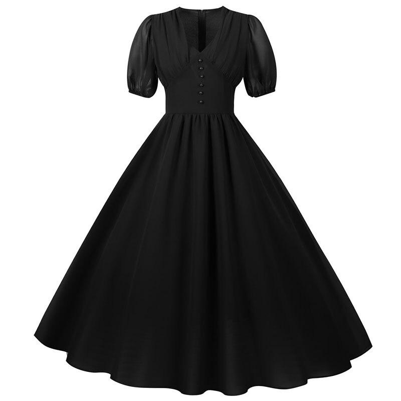 Robe Vintage Longue 50s Noire