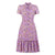 Robe Vintage Manches Courtes Lavande