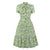 Robe Vintage Manches Courtes Verte