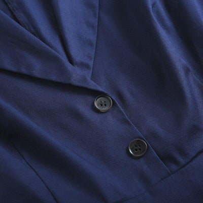Robe Vintage Manches Longues Marine