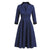 Robe Vintage Manches Longues Marine