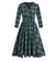 Robe Vintage Manches Longues Vert