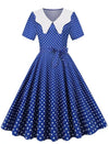 Robe Vintage Mariage Bleu Marine