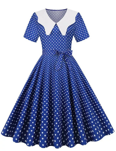 Robe Vintage Mariage Bleu Marine
