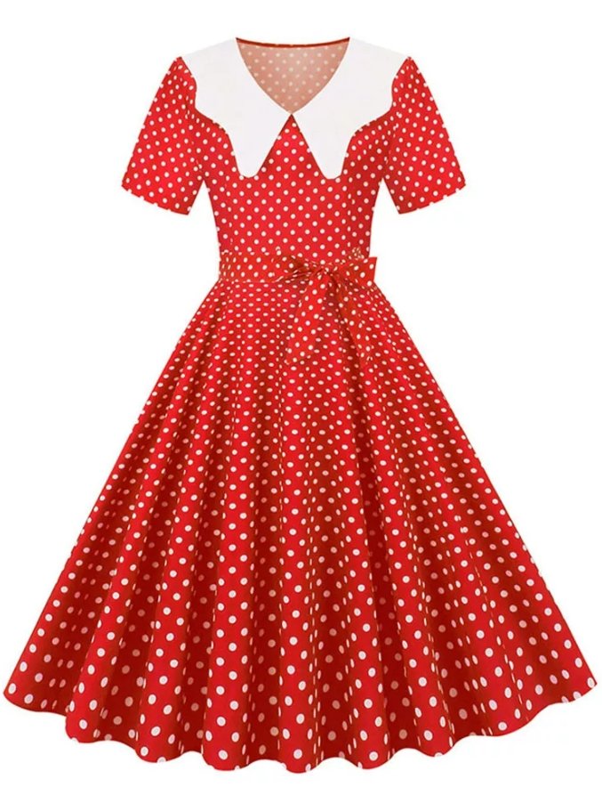 Robe Vintage Mariage Rouge