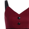 Robe Vintage Midi Bordeaux