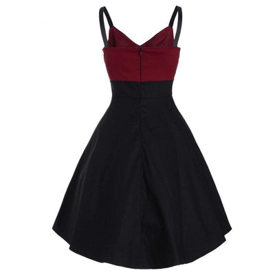 Robe Vintage Midi Bordeaux