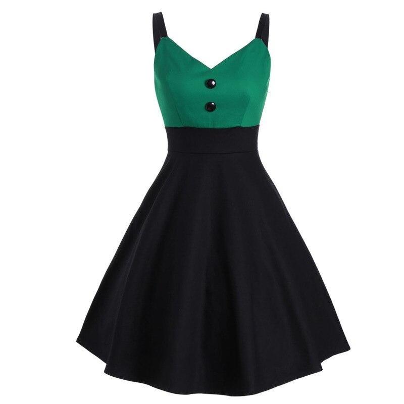 Robe Vintage Midi Vert