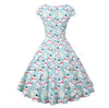 Robe Vintage Noel Grande Taille Ciel