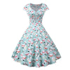 Robe Vintage Noel Grande Taille Ciel