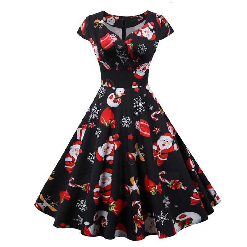 Robe Vintage Noel Grande Taille Noir