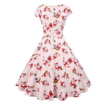 Robe Vintage Noel Grande Taille Rose