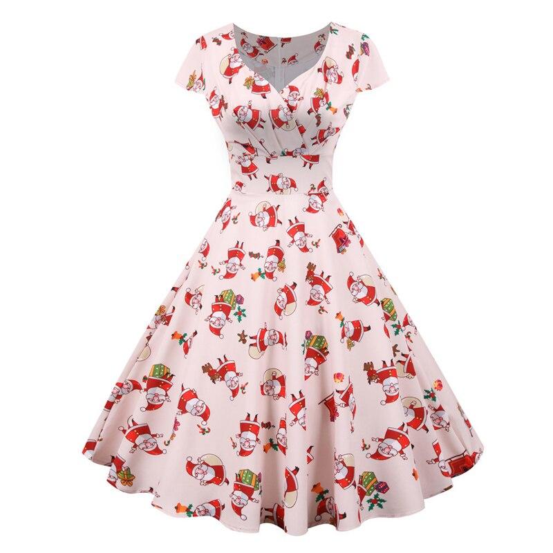 Robe Vintage Noel Grande Taille Rose